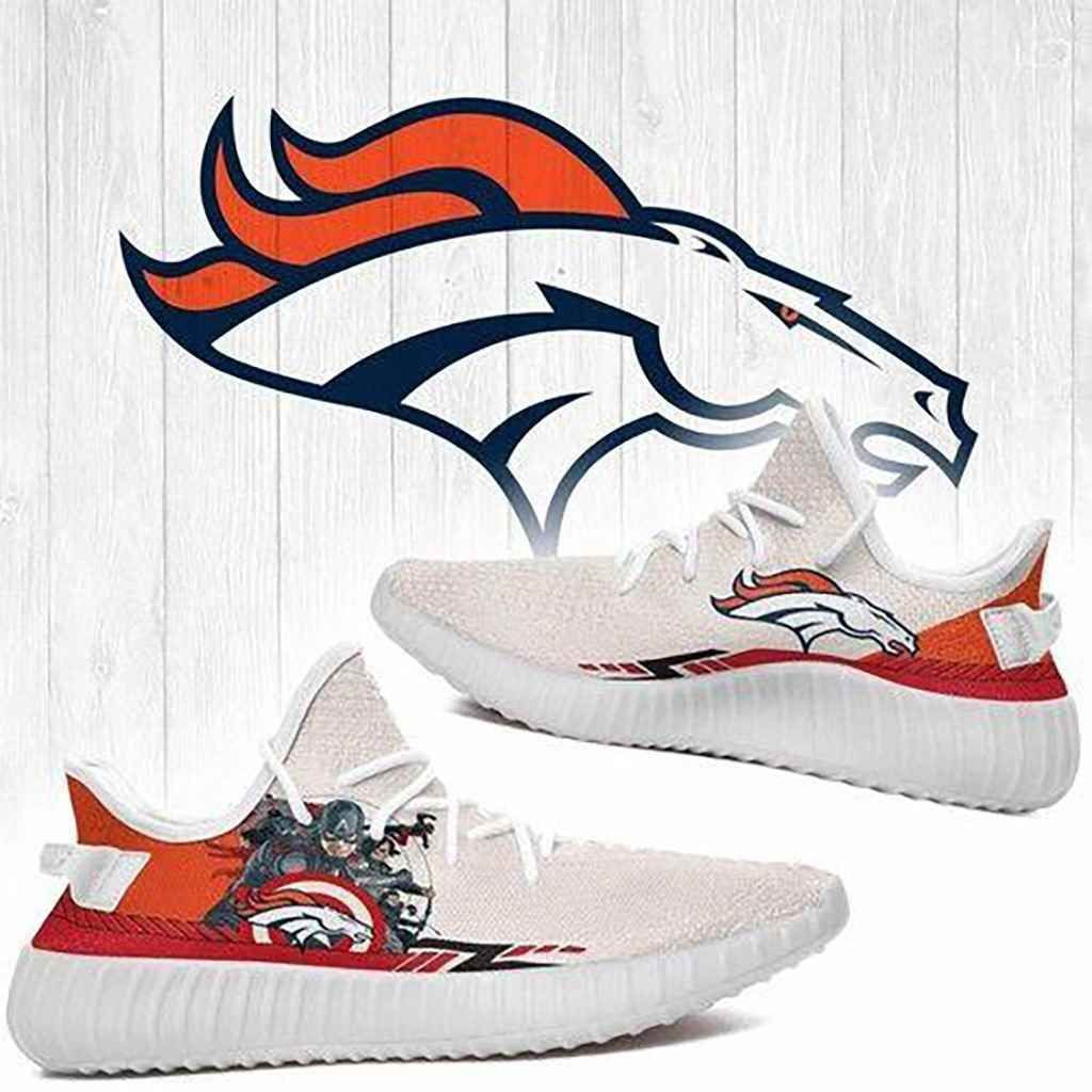 NFL Superheroes Captain America Denver Broncos NFL Shoes Sneakers