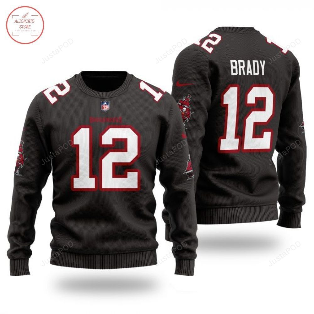 Nfl Tampa Bay Buccaneers #12 Brady Ugly Christmas Sweater, Perfect Holiday Gift