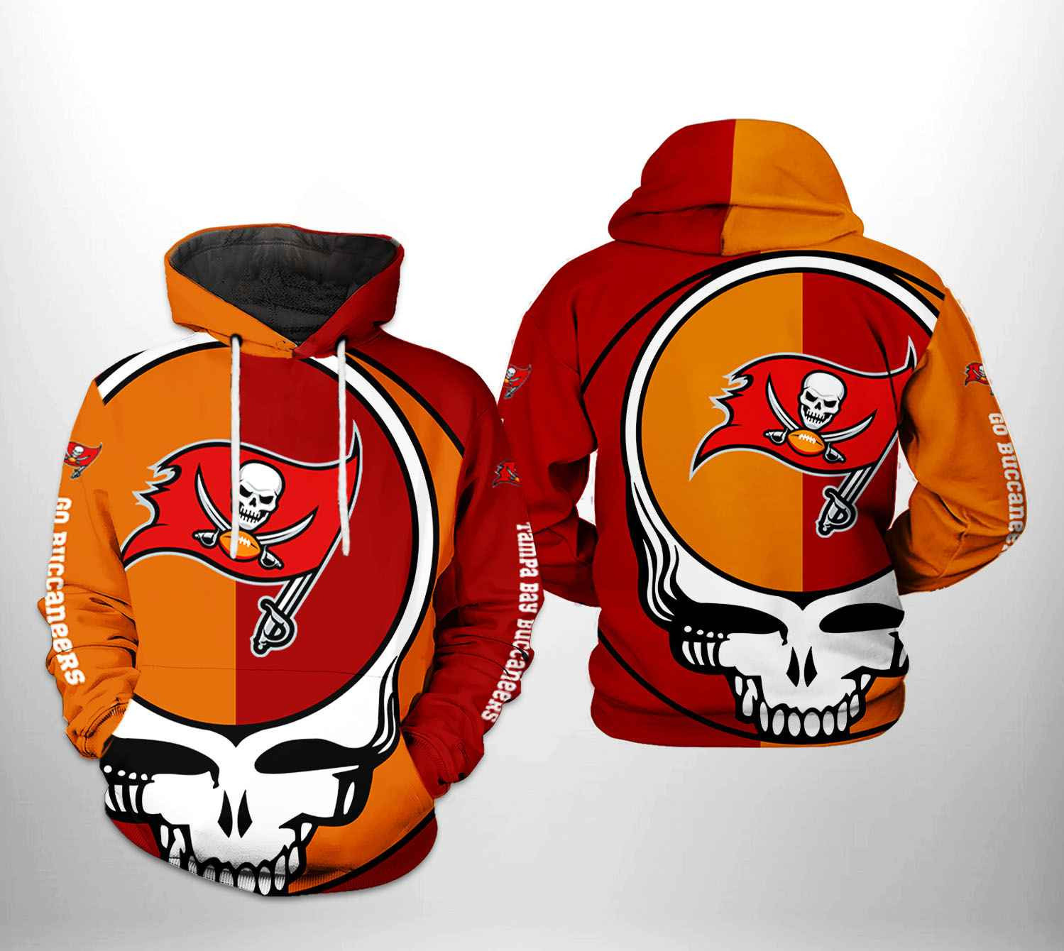 NFL Tampa Bay Buccaneers NFL Grateful Dead 3D All Over Print Hoodie & Zip Hoodie