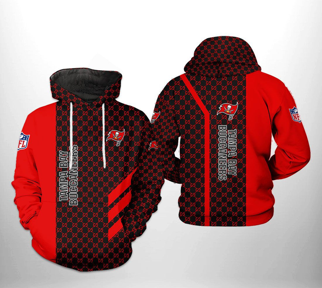 NFL Tampa Bay Buccaneers NFL Team Pattern Mix 3D All Over Print Hoodie & Zip Hoodie