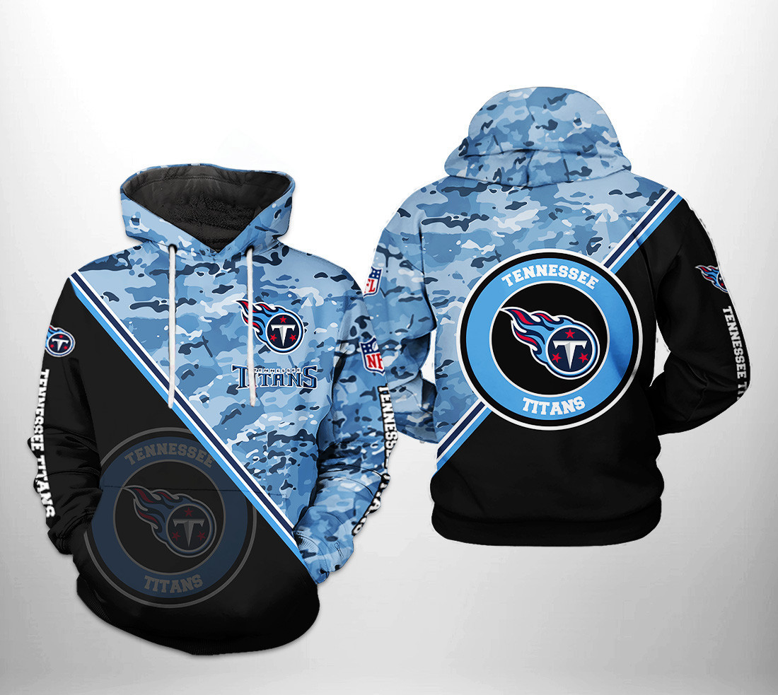 NFL Tennessee Titans NFL Camo Team 3D All Over Print Hoodie & Zip Hoodie