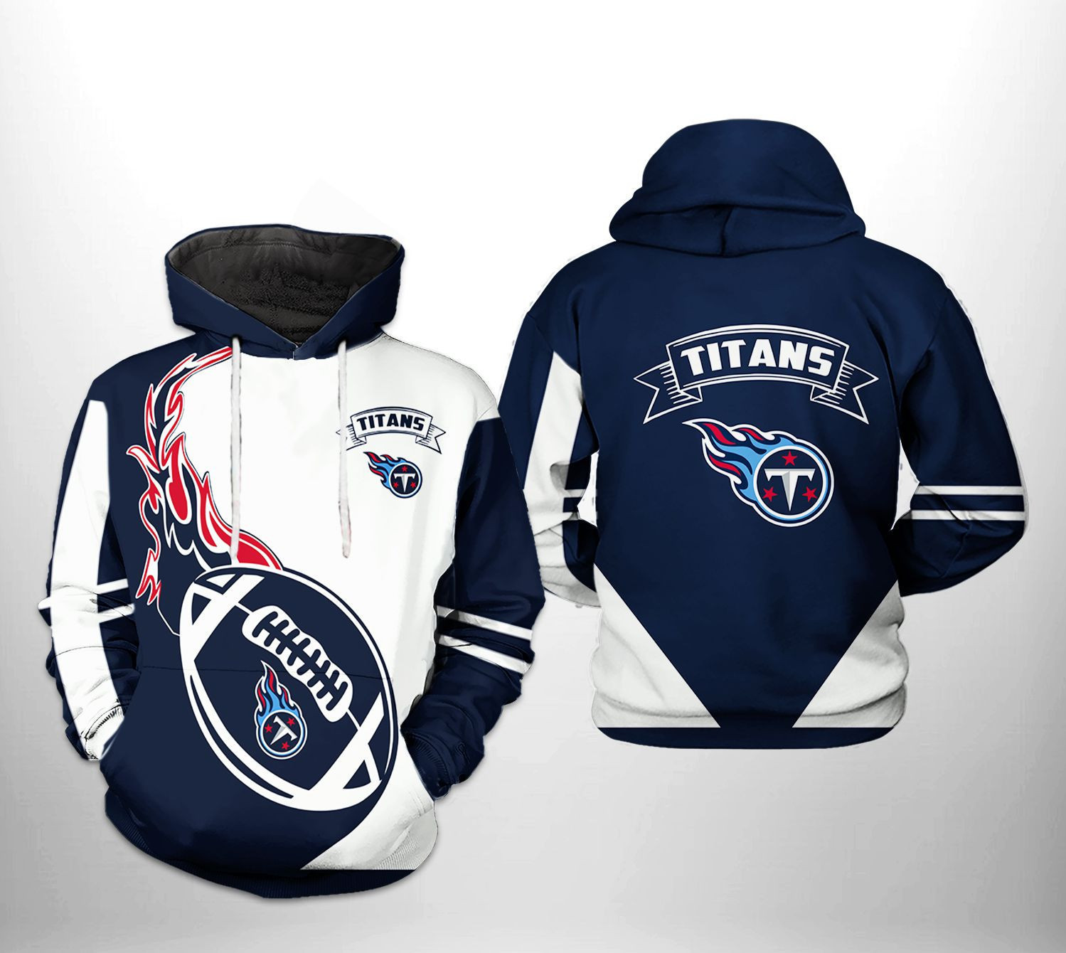NFL Tennessee Titans NFL Classic 3D All Over Print Hoodie & Zip Hoodie