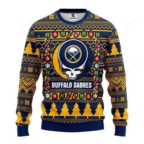 Nhl Buffalo Sabres Grateful Dead Ugly Christmas Sweater,