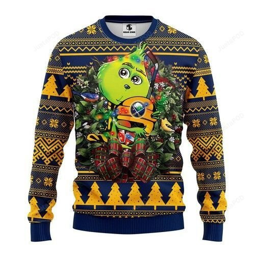 Nhl Buffalo Sabres Grinch Hug Ugly Christmas Sweater, Perfect Holiday Gift