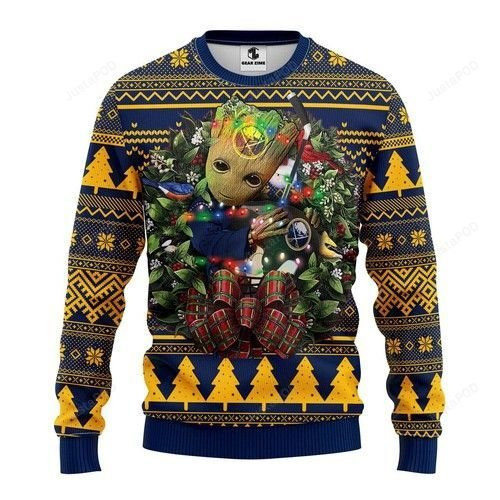 Nhl Buffalo Sabres Groot Hug Ugly Christmas Sweater,