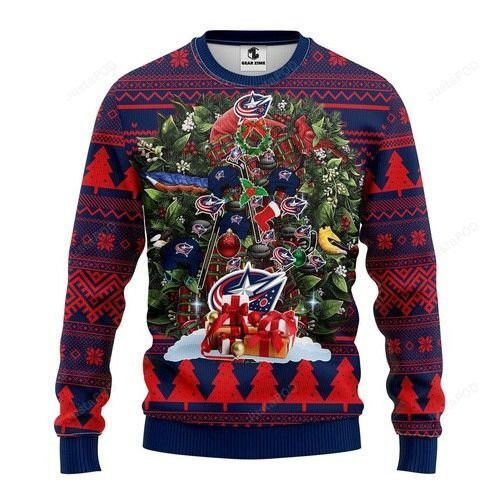 Nhl Columbus Blue Jackets Ugly Christmas Sweater, Perfect Holiday Gift