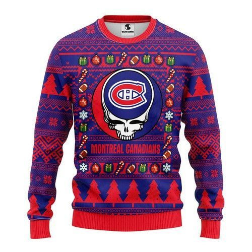 Nhl Montreal Canadiens Grateful Dead Ugly Christmas Sweater,