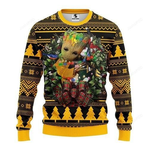 Nhl Pittsburgh Penguins Groot Hug Ugly Christmas Sweater,