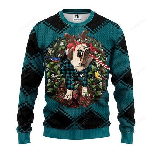 Nhl San Jose Sharks Pug Dog Ugly Christmas Sweater,
