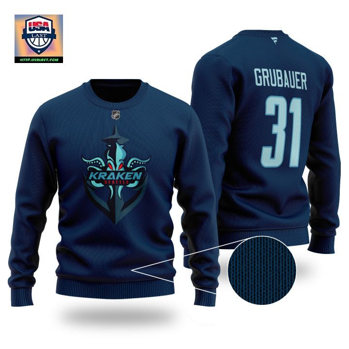 Nhl Seattle Kraken Philipp Grubauer 31 Sweater
