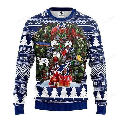 Nhl Tampa Bay Lightning Tree Ugly Christmas Sweater,