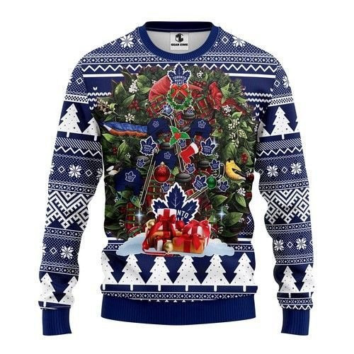 Nhl Toronto Maple Leafs Tree Christmas Ugly Christmas Sweater, Perfect Holiday Gift