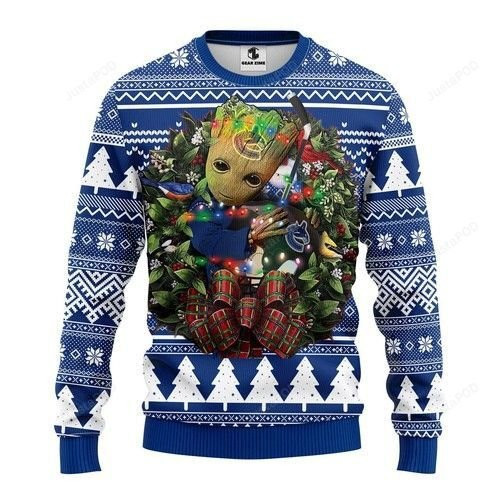 Nhl Vancouver Canucks Groot Hug Ugly Christmas Sweater,