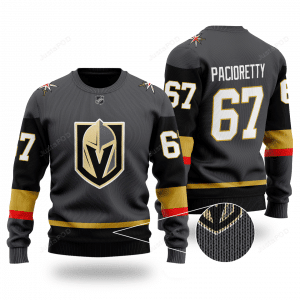 Nhl Vegas Golden Knights Max Pacioretty Grey Ugly Christmas Sweater, Perfect Holiday Gift