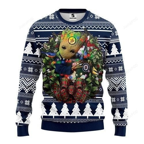 Nhl Winnipeg Jets Groot Hug Ugly Christmas Sweater,