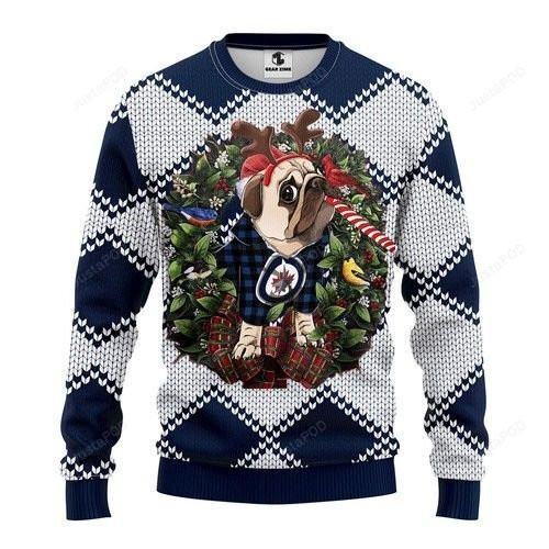 Nhl Winnipeg Jets Pug Dog Ugly Christmas Sweater,