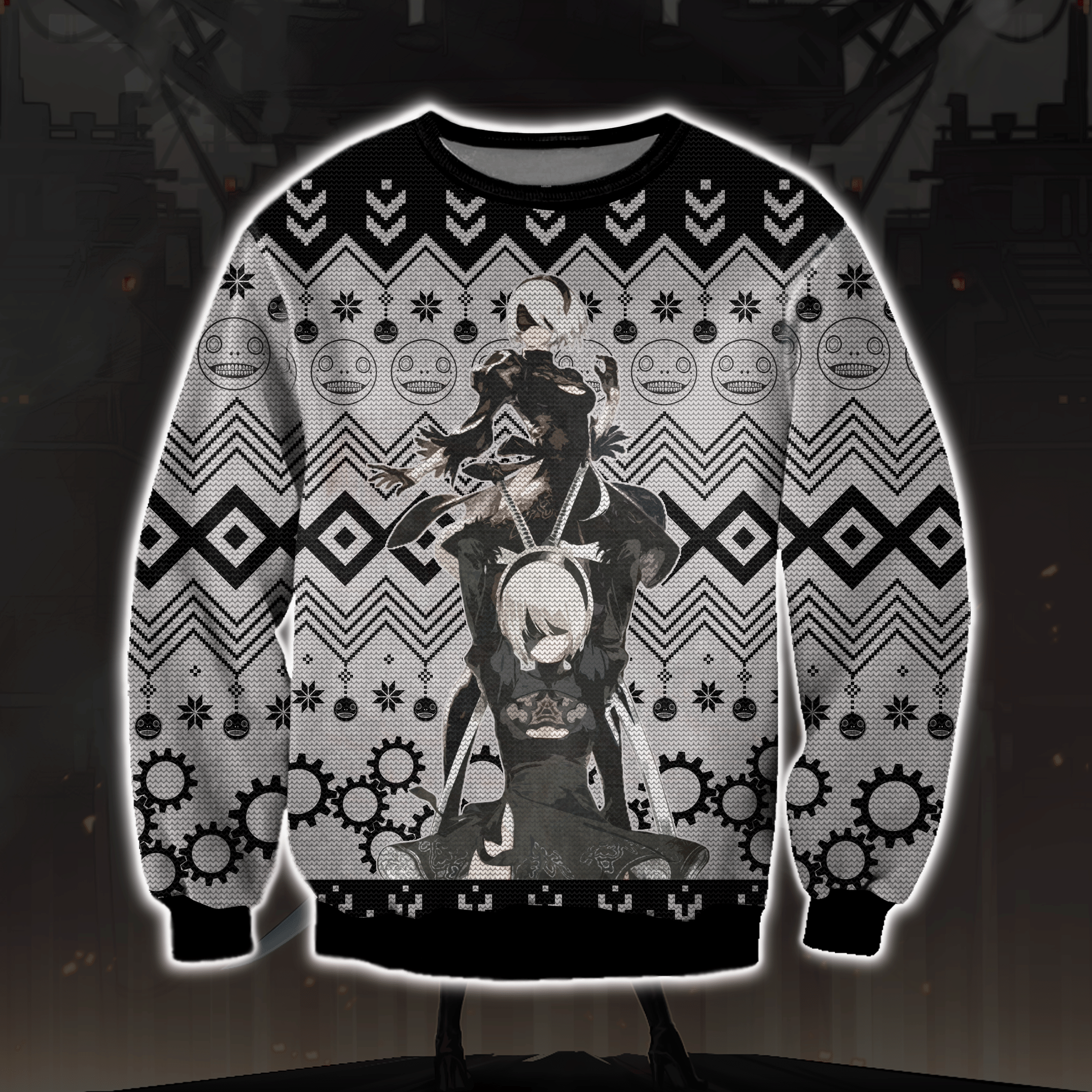 Nier Automata 3D Print Ugly Christmas Sweater