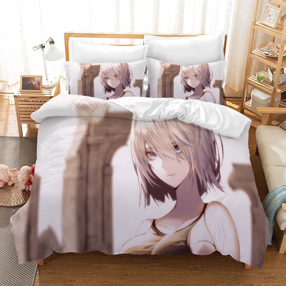 Nier Automata Yorha 2B Duvet Cover Quilt Cover Pillowcase Bedding Set Bed Linen Home Bedroom Decor