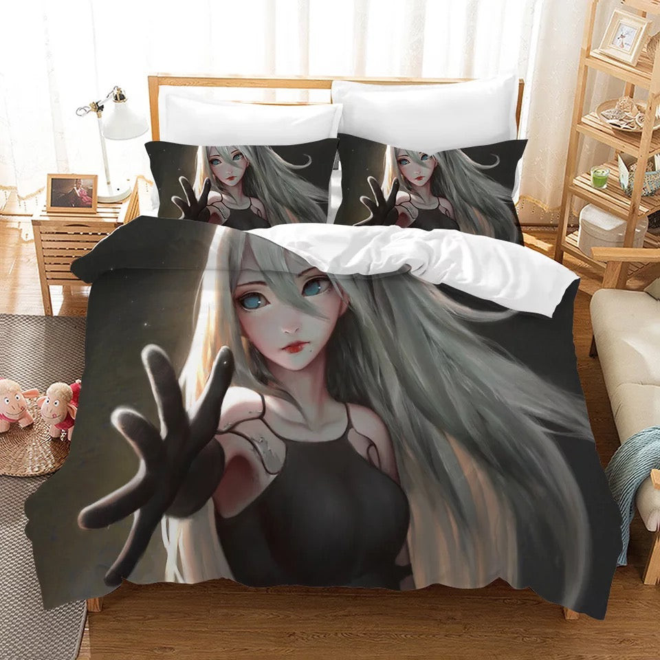 Nier Automata Yorha 2B Duvet Cover Quilt Cover Pillowcase Bedding Set Bed Linen Home Bedroom Decor