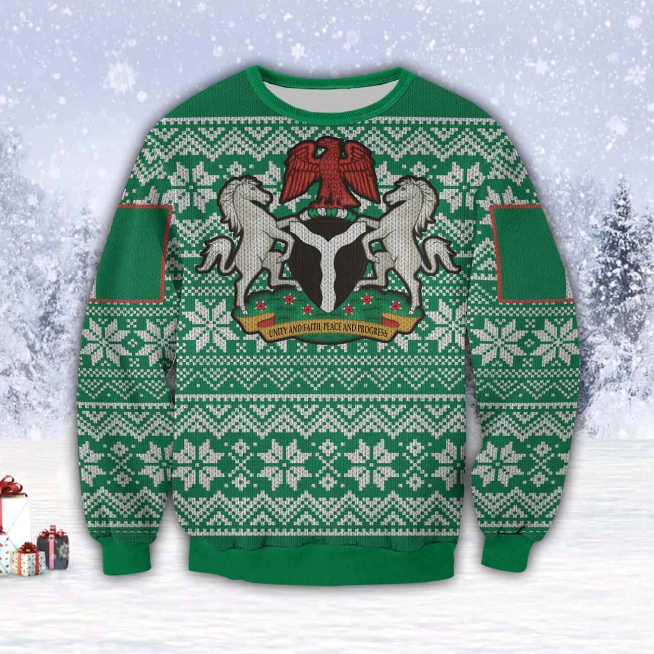 Nigeria 3D All Over Print Ugly Christmas Sweater