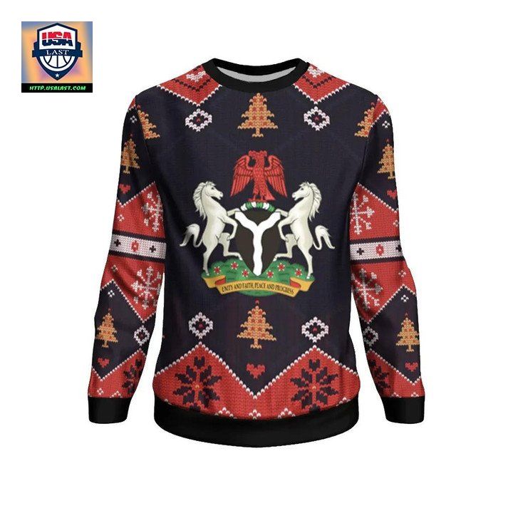 Nigeria Christmas Sweater Santa Claus Ho Ho Ho Bn1810