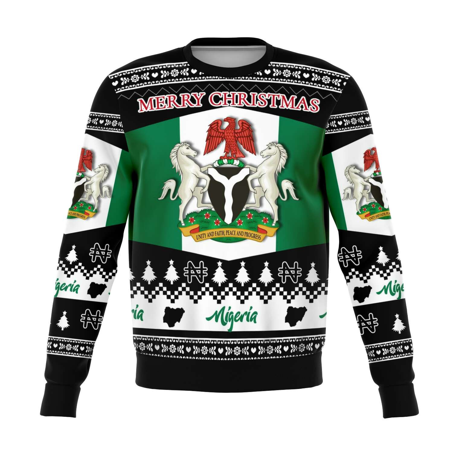 Nigeria Ugly Christmas Sweater, Perfect Holiday Gift