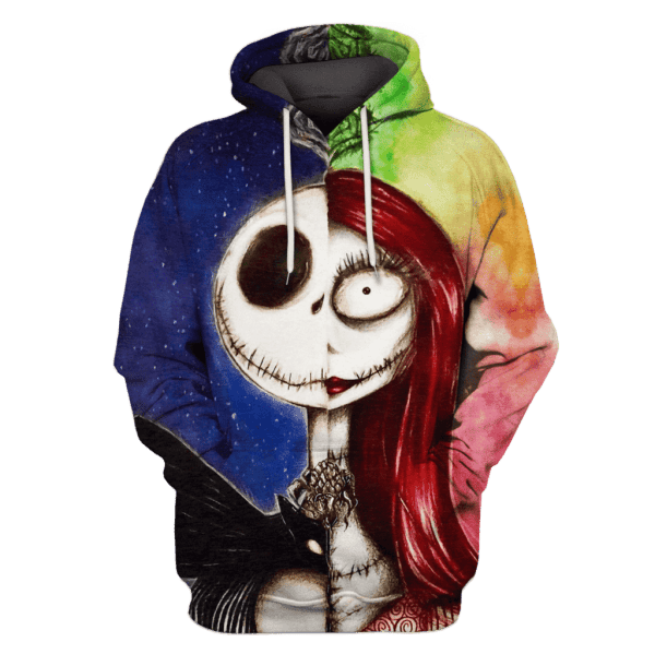 Nightmare Before Christmas Jack And Sally 3D All Over Print Hoodie & Zip Hoodie
