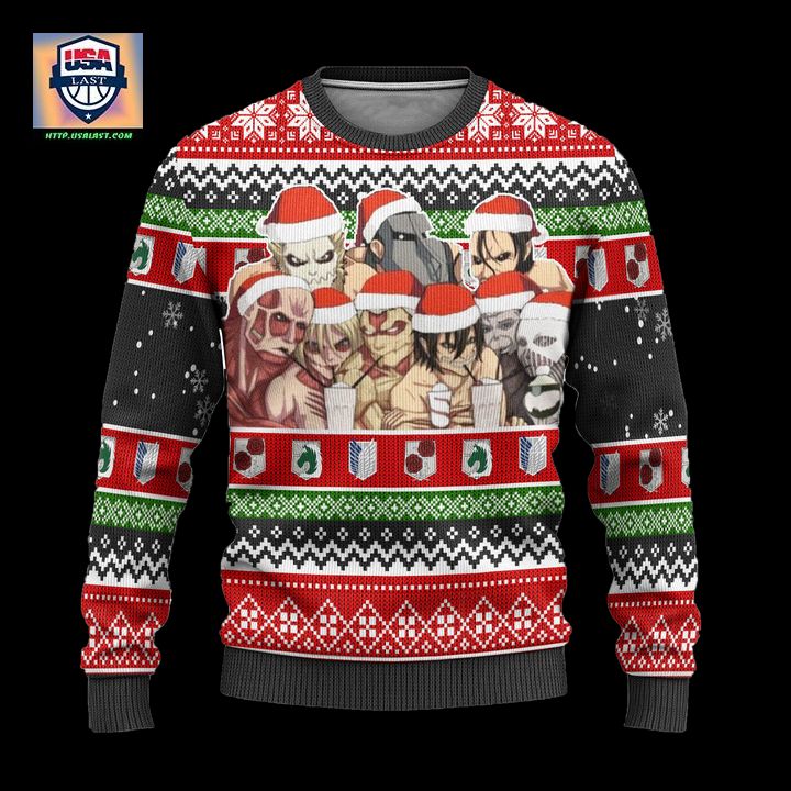 Nine Titans Attack on Titan Anime Ugly Christmas Sweater Xmas Gift