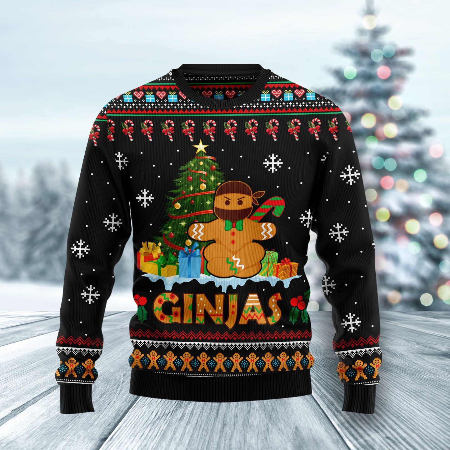 Ninja Christmas Ugly Christmas Sweater, Perfect Holiday Gift