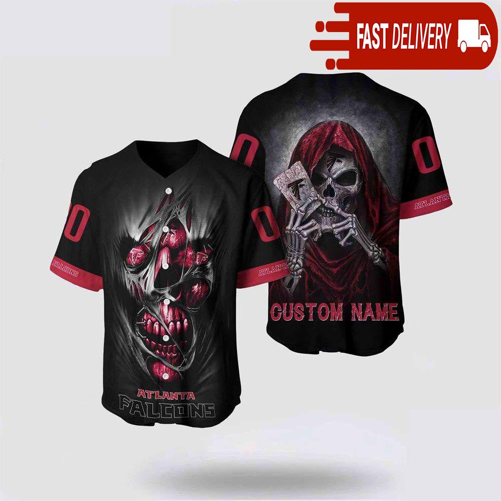 NLF Atlanta Falcons Baseball Jersey Alchemy Grim Reaper Design Your Own Shirt