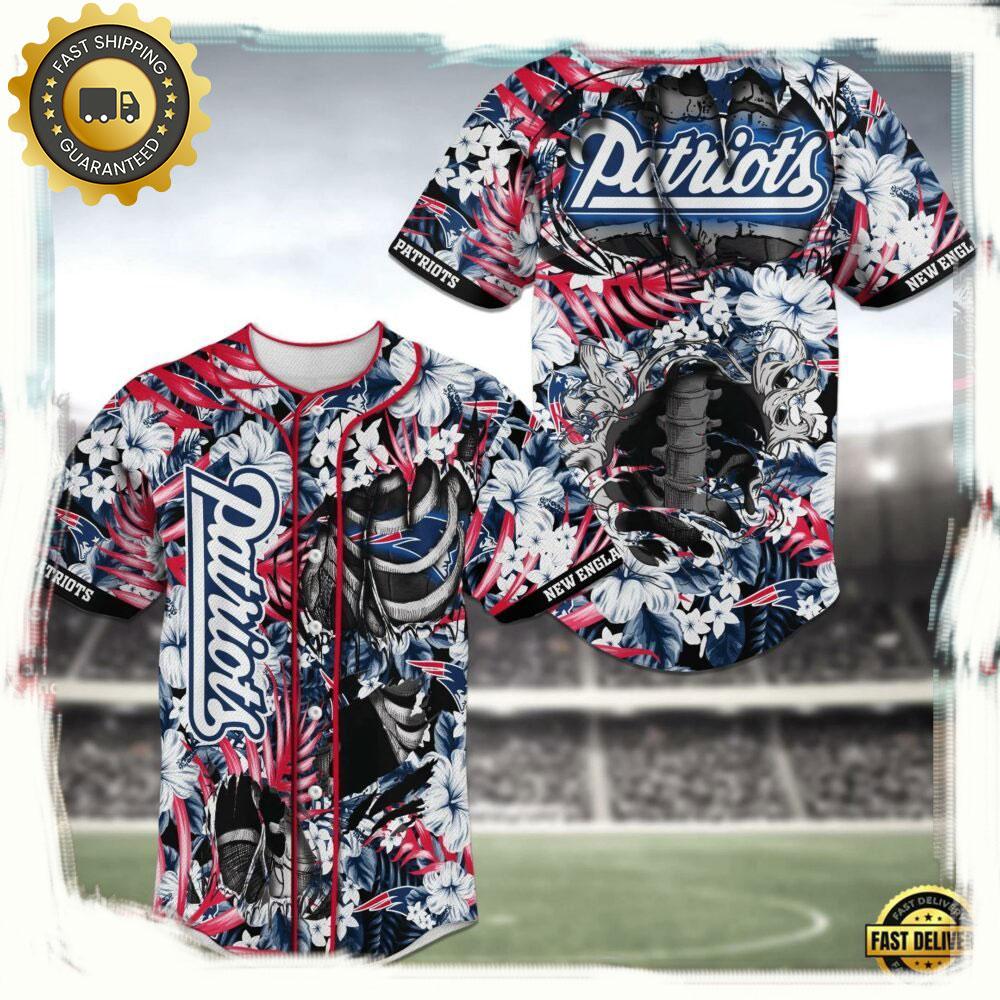 NLF New England Patriots  Baseball Jersey Shirt