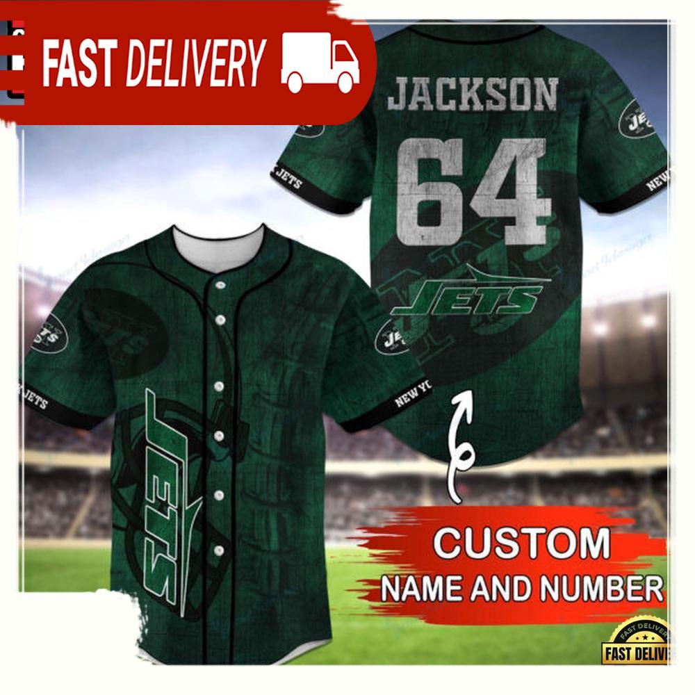 NLF Personalized Name & Numbler new York Jets Baseball Jersey Shirt