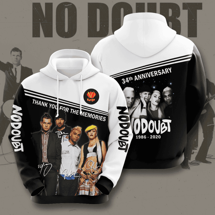 No Doubt 34Th Anniversary 1986 2020 3D All Over Print Hoodie & Zip Hoodie