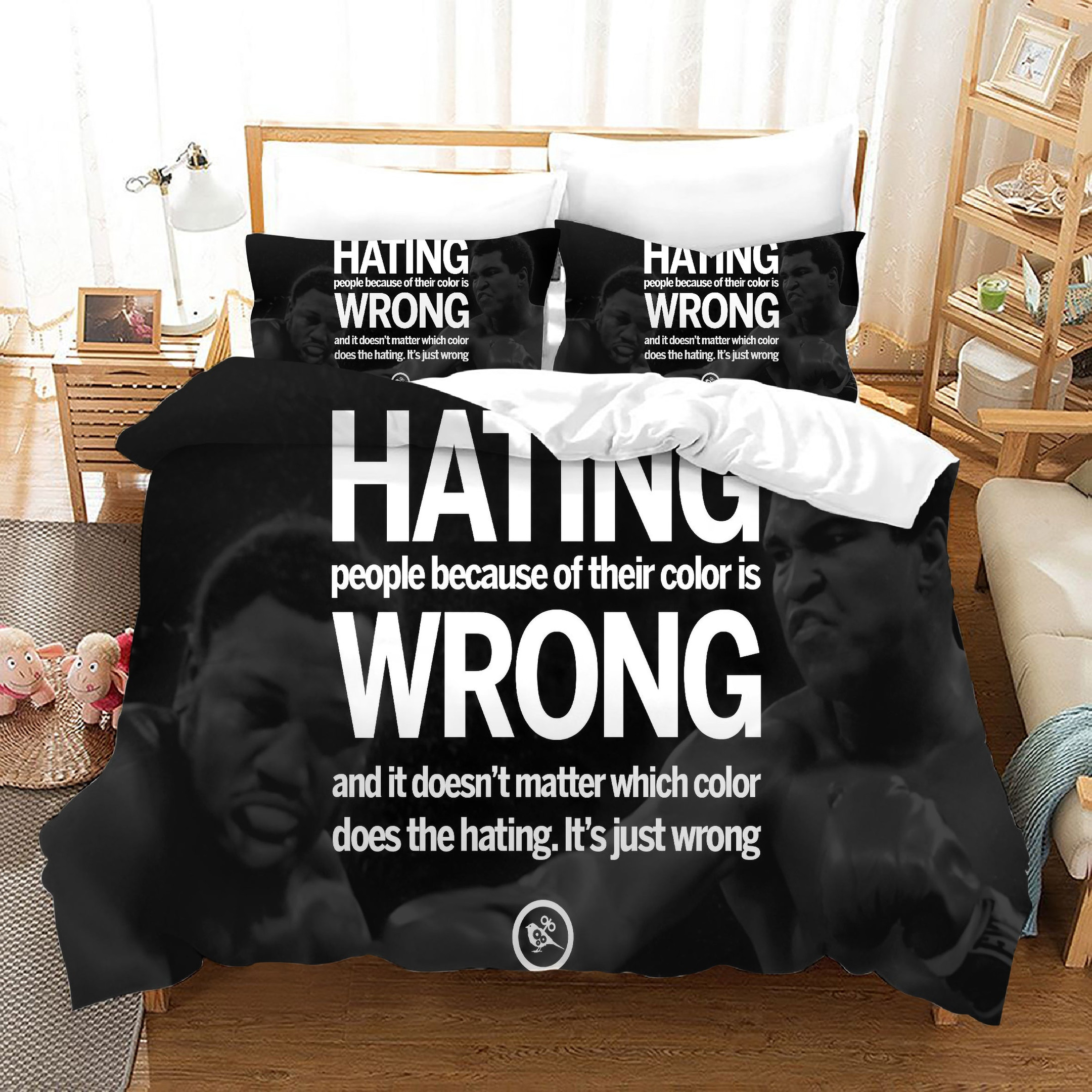 No Racism Duvet Cover Quilt Cover Pillowcase Bedding Set Bed Linen Home Bedroom Decor
