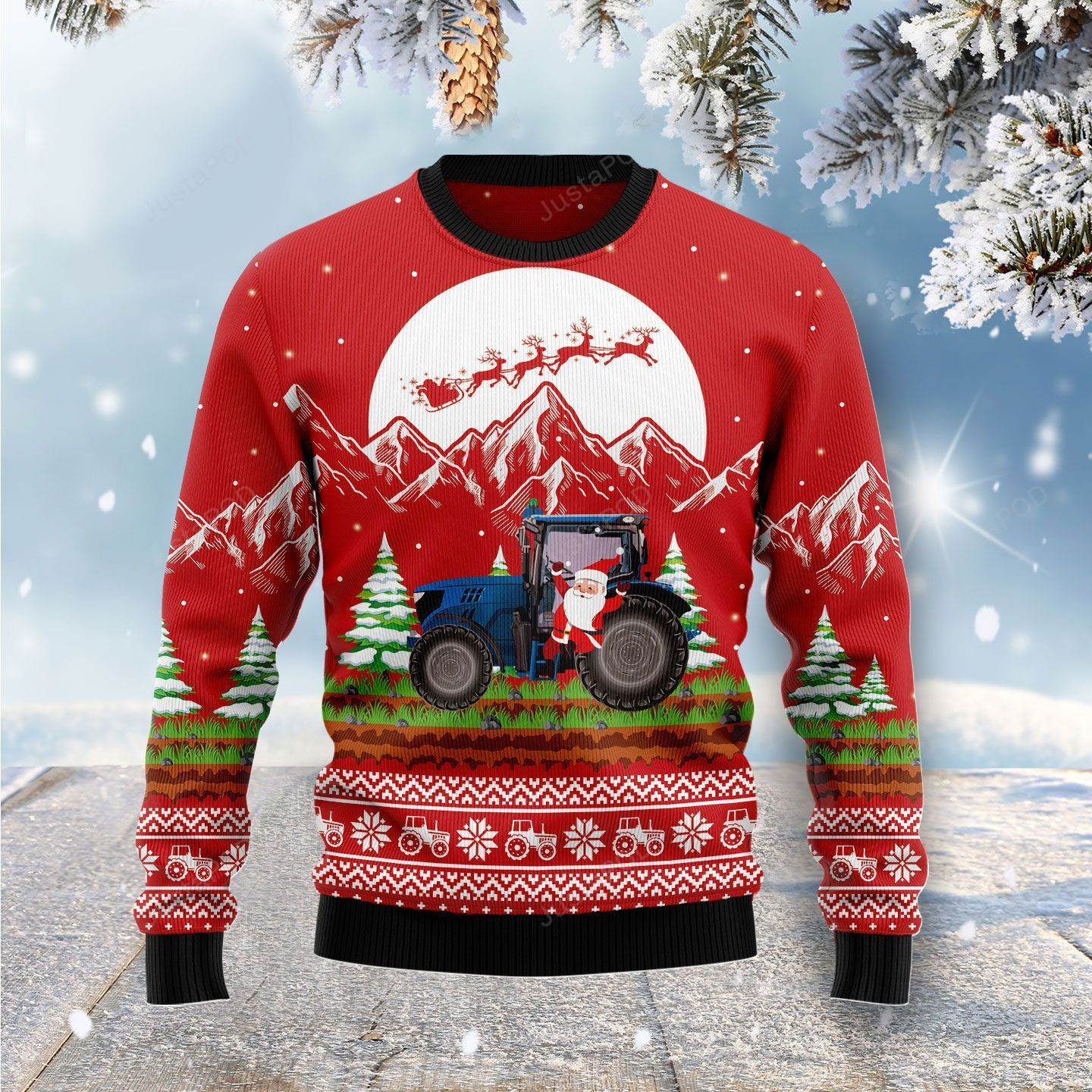 Noel Tractor Ugly Christmas Sweater, Perfect Holiday Gift
