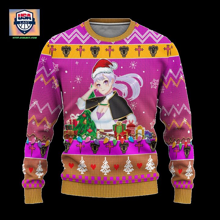 Noelle Silva Anime Ugly Christmas Sweater Black Clover Xmas Gift