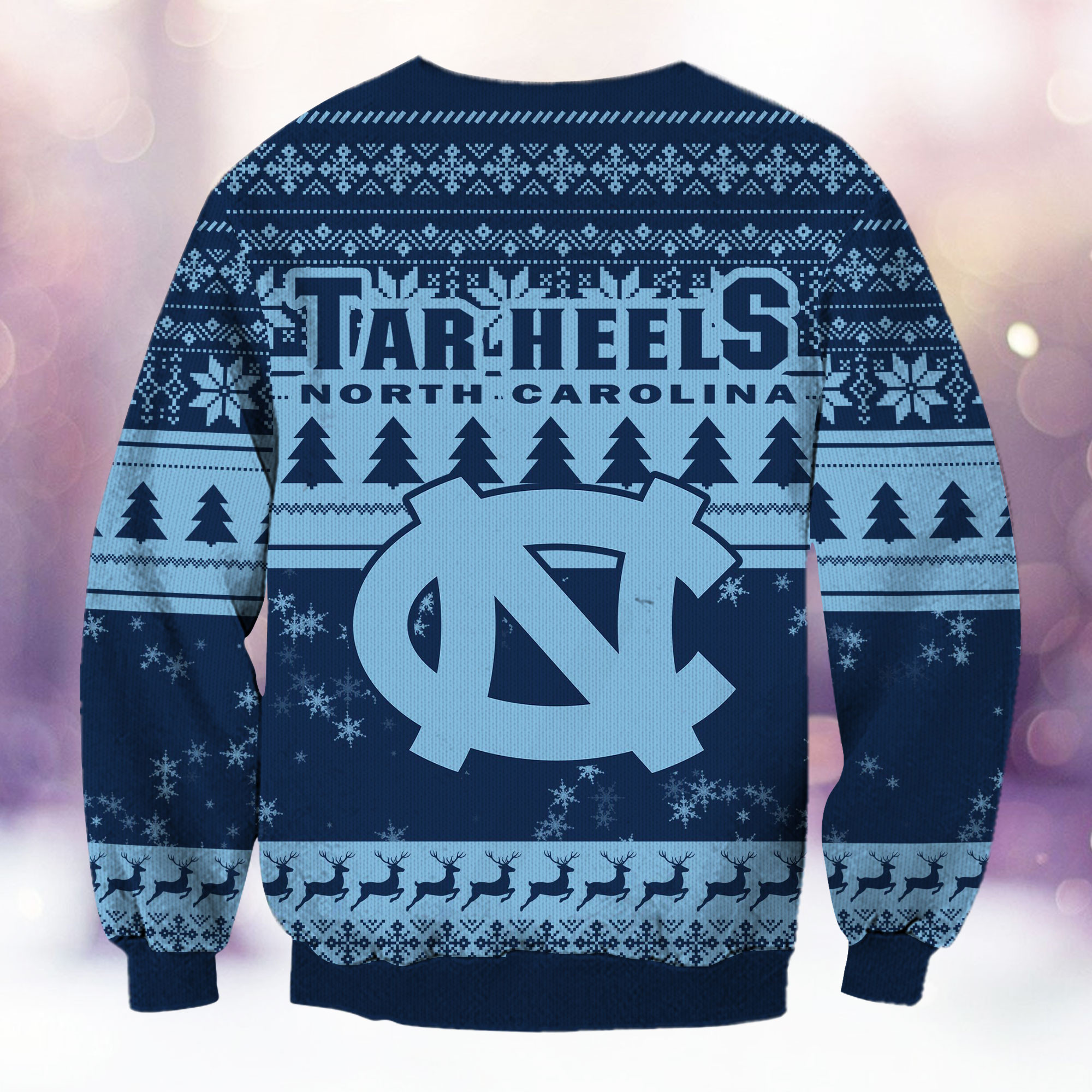North Carolina Tar Heels Grinch Ugly Christmas Sweater, - Image 3