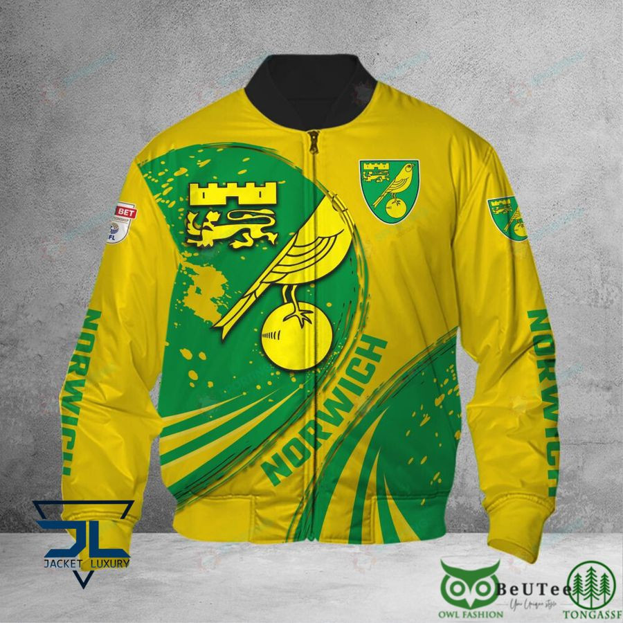 Norwich City FC Logo Edition Bomber Jacket | Streetwear Jacket for Men & Women | Fan Gift