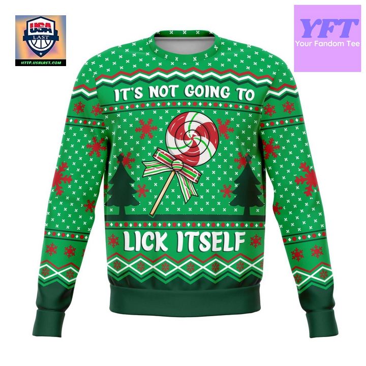Not Gonna Lick Itself Naughty Meme 3d Ugly Christmas Sweater