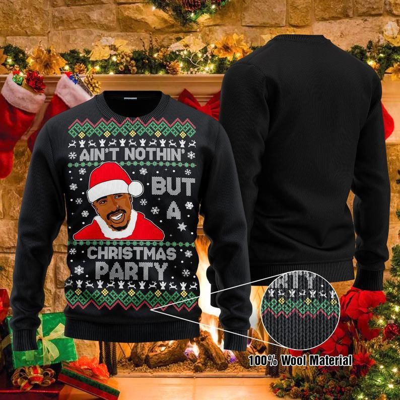 Nothing But A Party Santa Ugly Christmas Sweater,