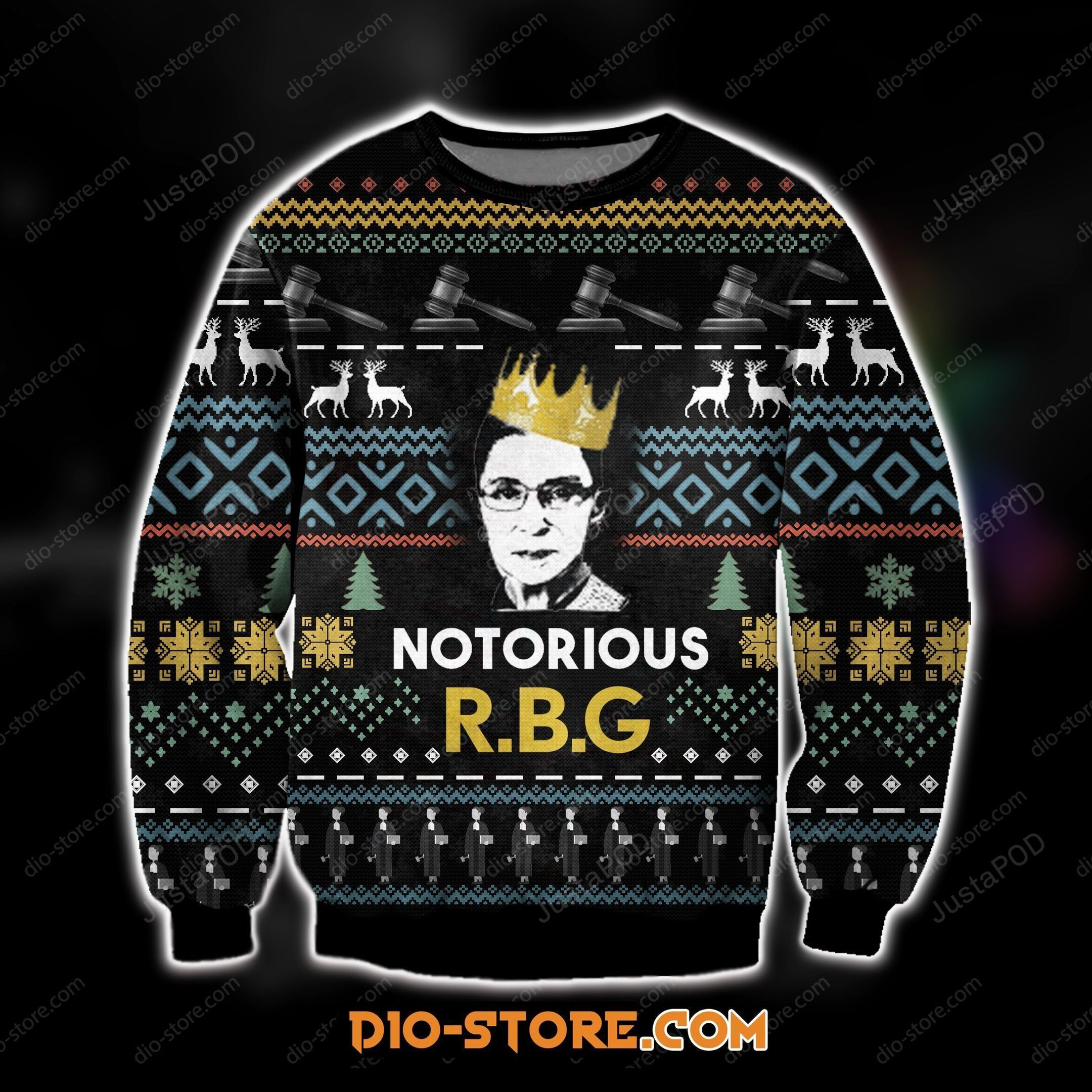Notorious Rbg Ugly Christmas Sweater, Perfect Holiday Gift