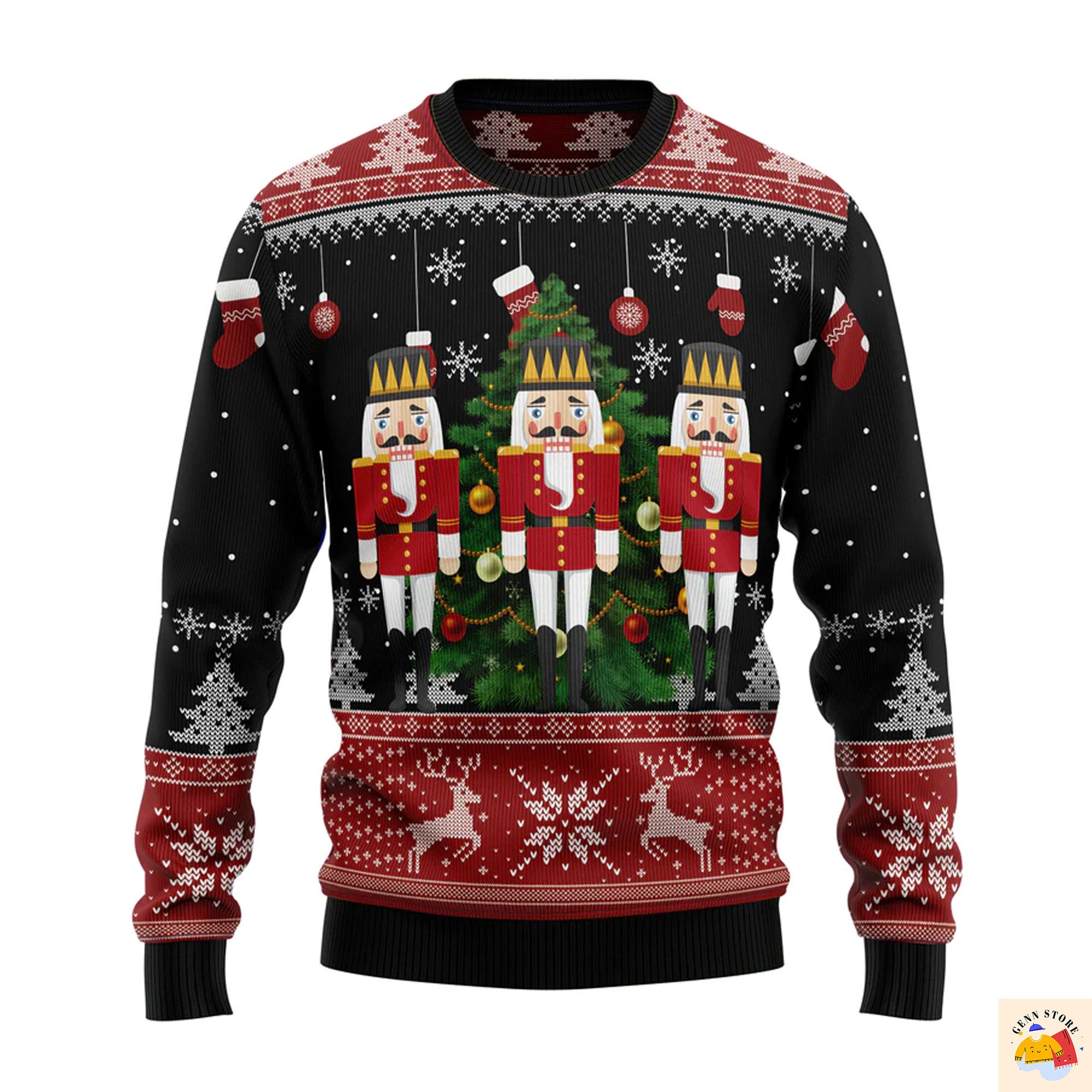 Nutcracker Christmas Tree Ugly Christmas Sweater