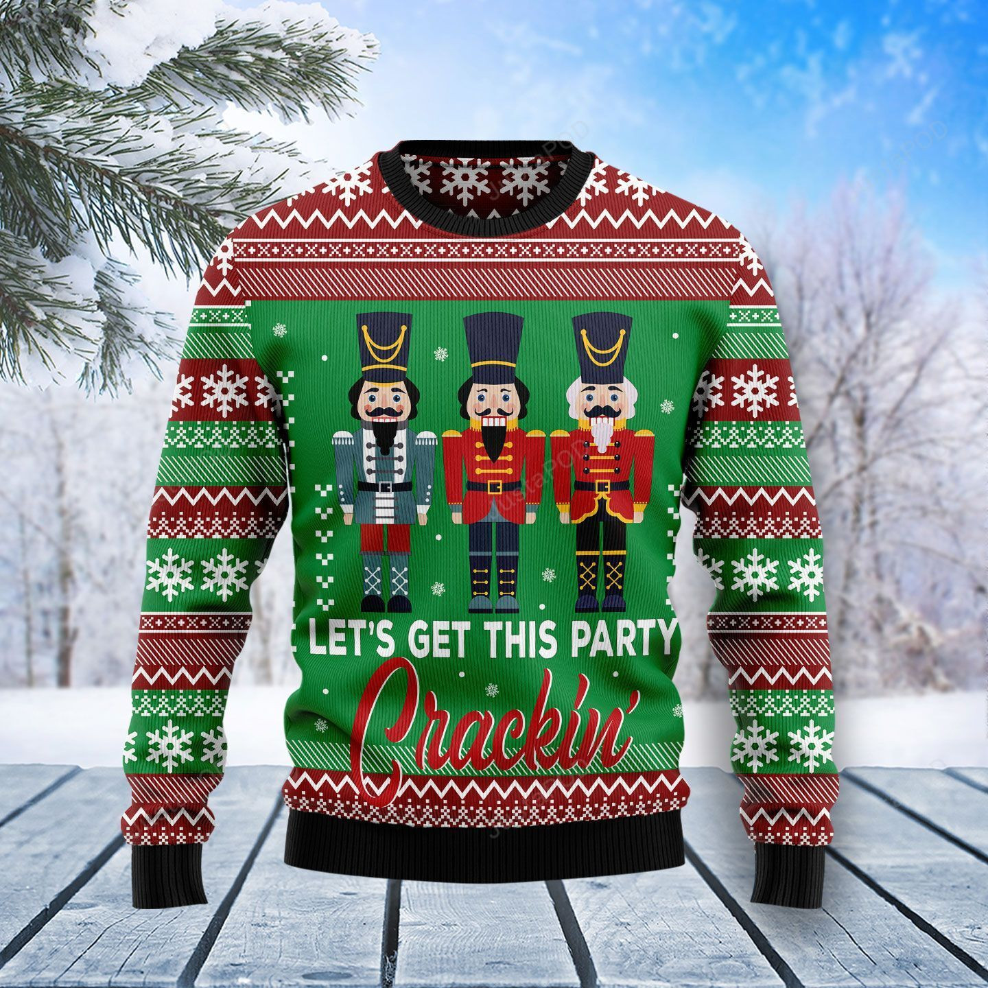 Nutcracker Party Cracking Christmas Ugly Christmas Sweater,
