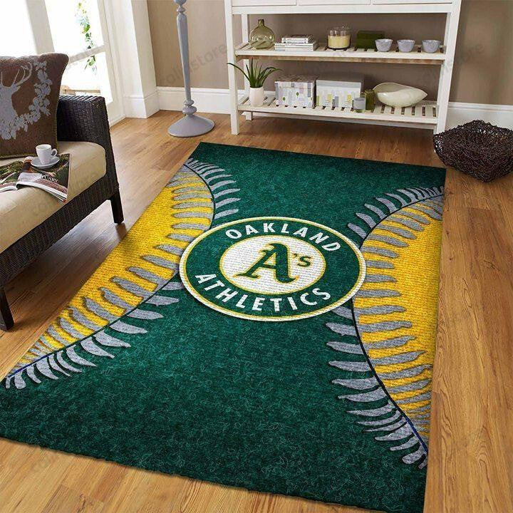 Oakland Athletics Baseball Rectangle Area Rug – Full Print Carpet For Living Room & Bedroom Home Decor