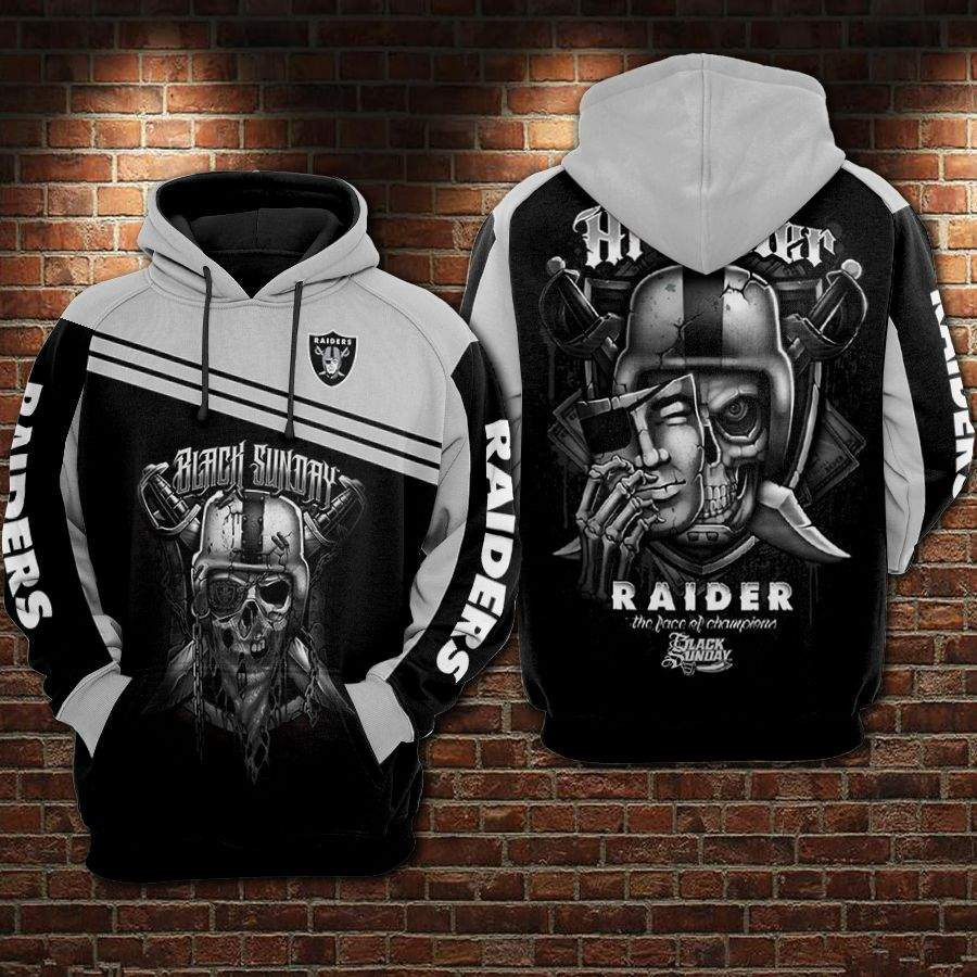 Oakland Raiders 3D All Over Print Hoodie & Zip Hoodie