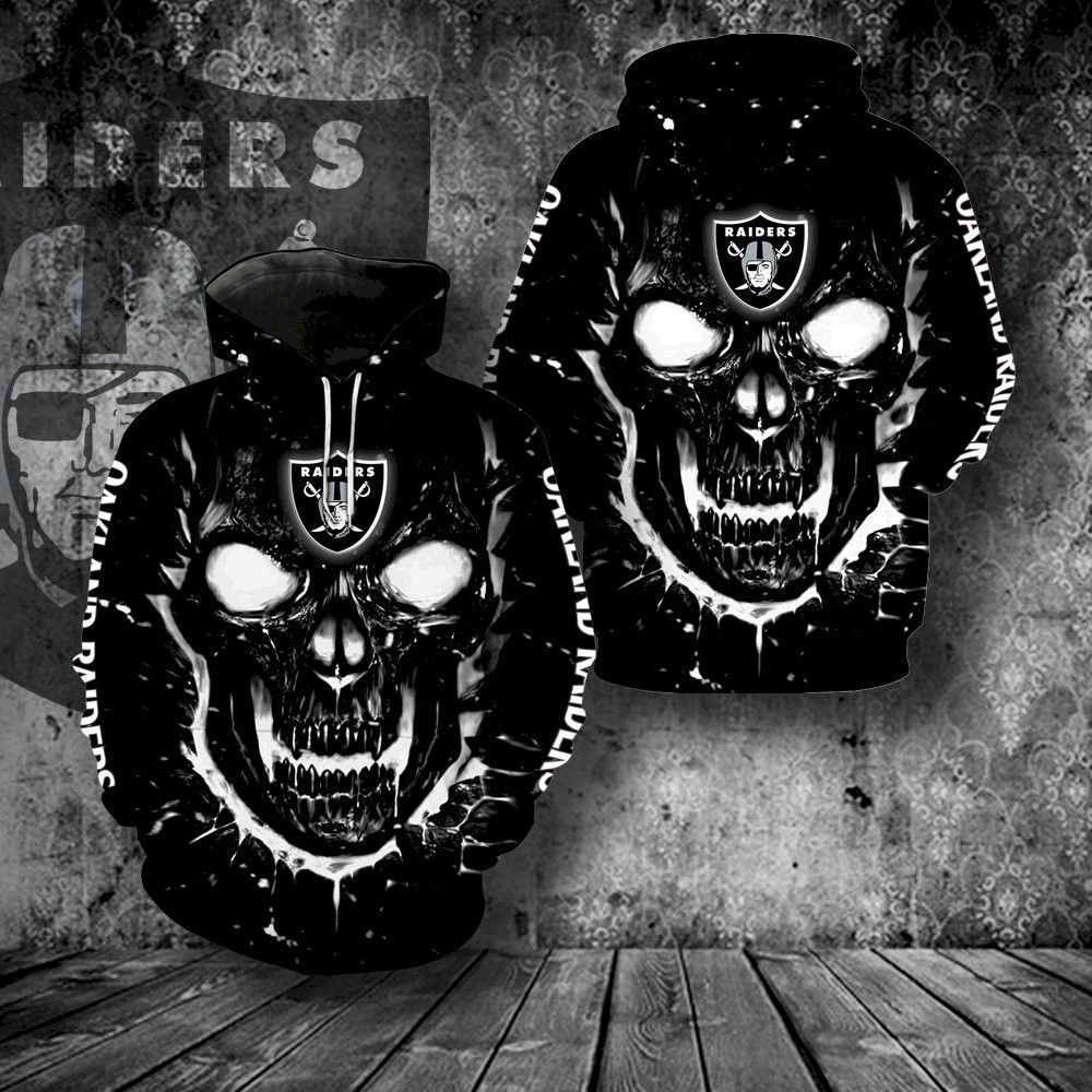 Oakland Raiders 3D All Over Print Hoodie & Zip Hoodie