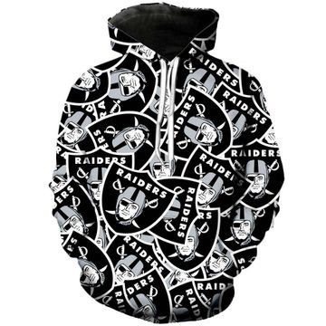 Oakland Raiders 3D All Over Print Hoodie & Zip Hoodie
