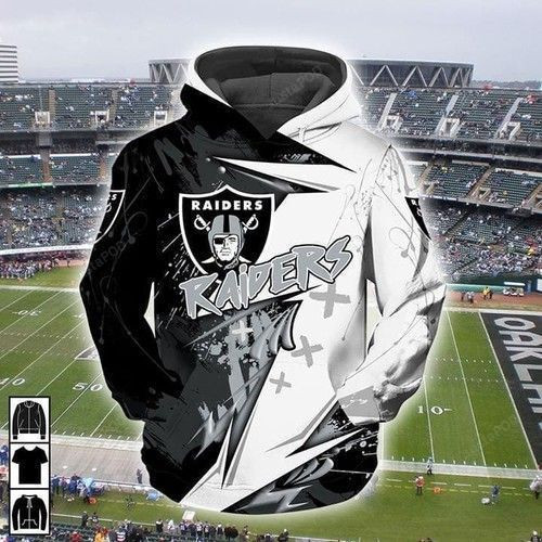 Oakland Raiders 3D All Over Print Hoodie & Zip Hoodie