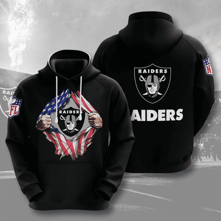 Oakland Raiders 3D All Over Print Hoodie & Zip Hoodie