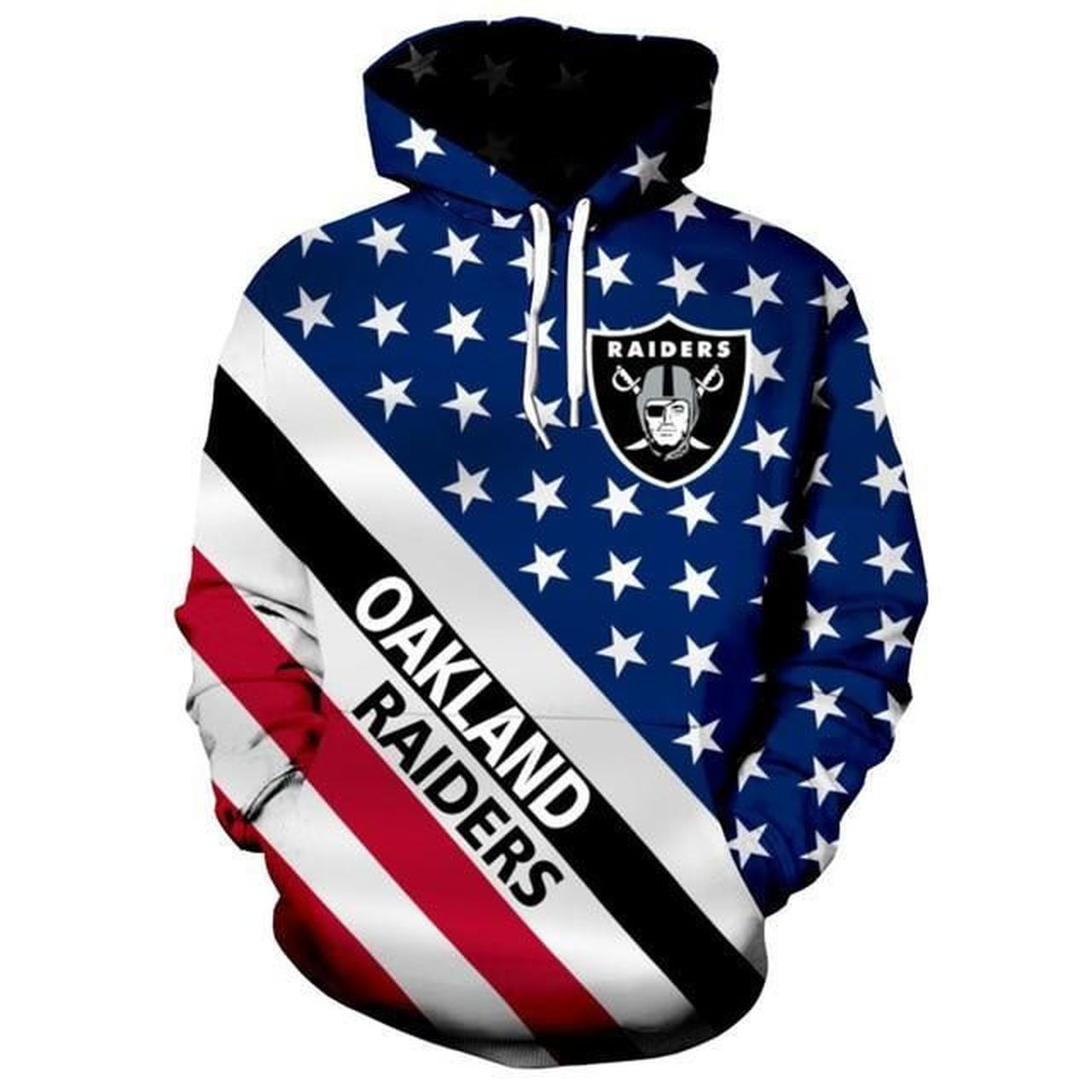 Oakland Raiders 3D All Over Print Hoodie & Zip Hoodie